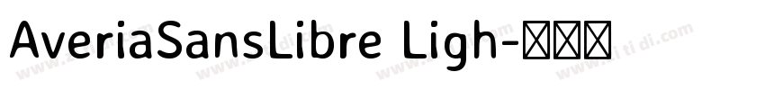 AveriaSansLibre Ligh字体转换